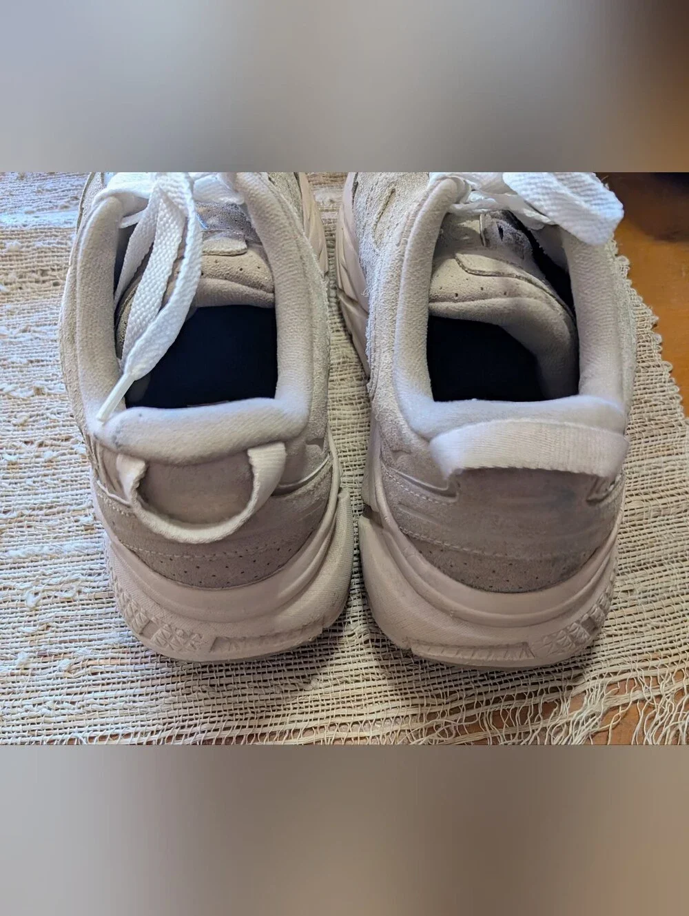 Hoka Clifton L Suede Shoes in Eggnog